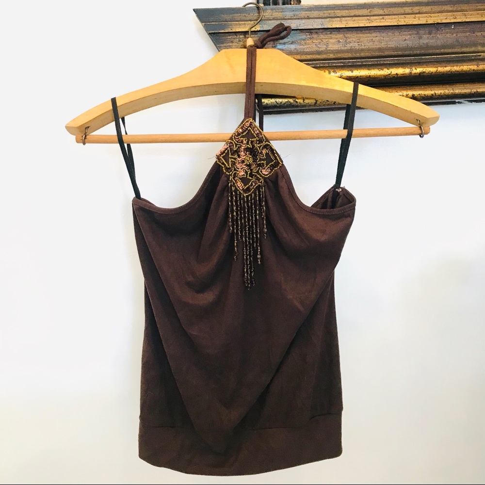 NEW Brown Halter with Pink Details